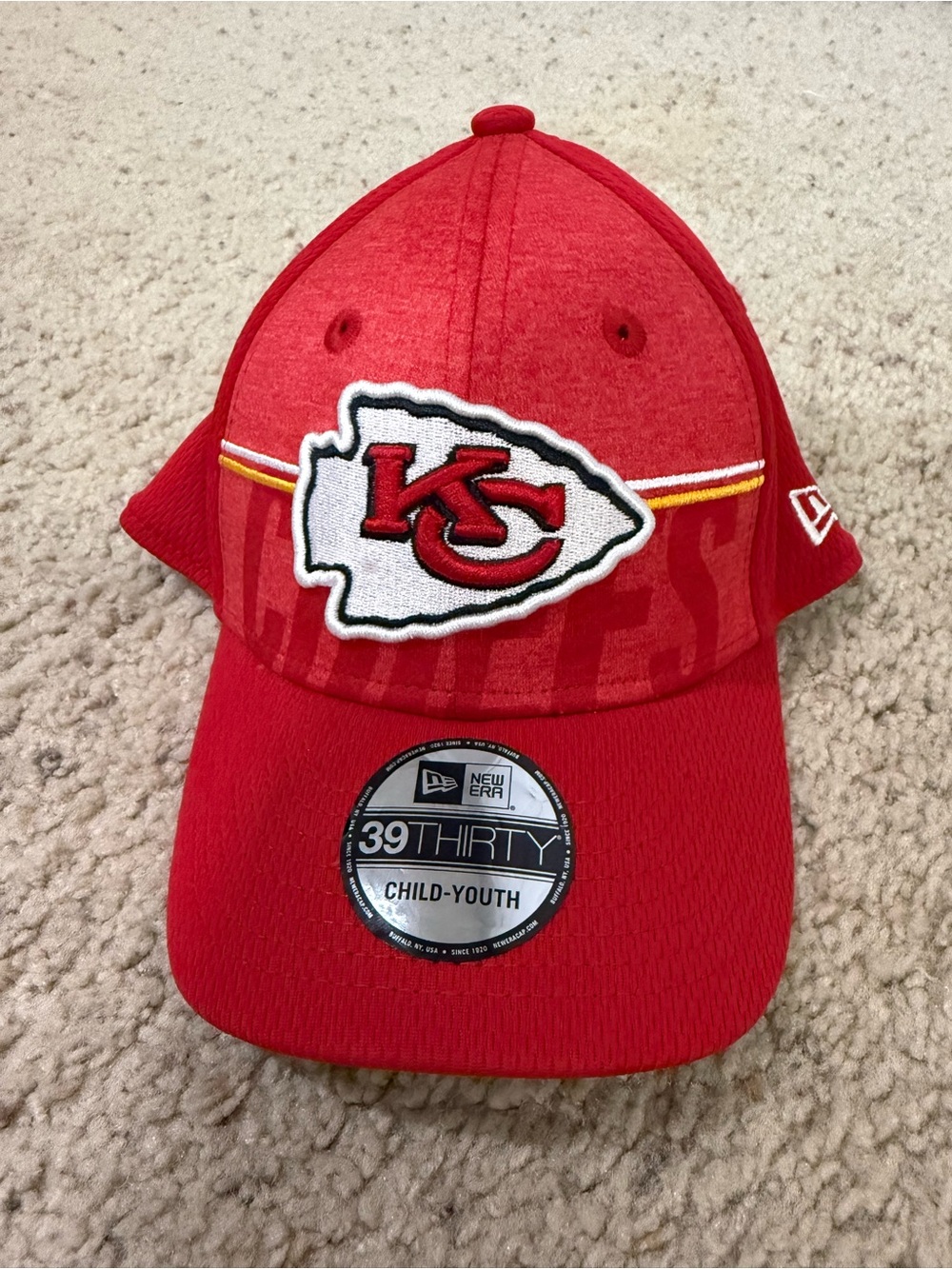 Kansas City Chiefs Child Youth Hat New Era 39Thirty New without Tags